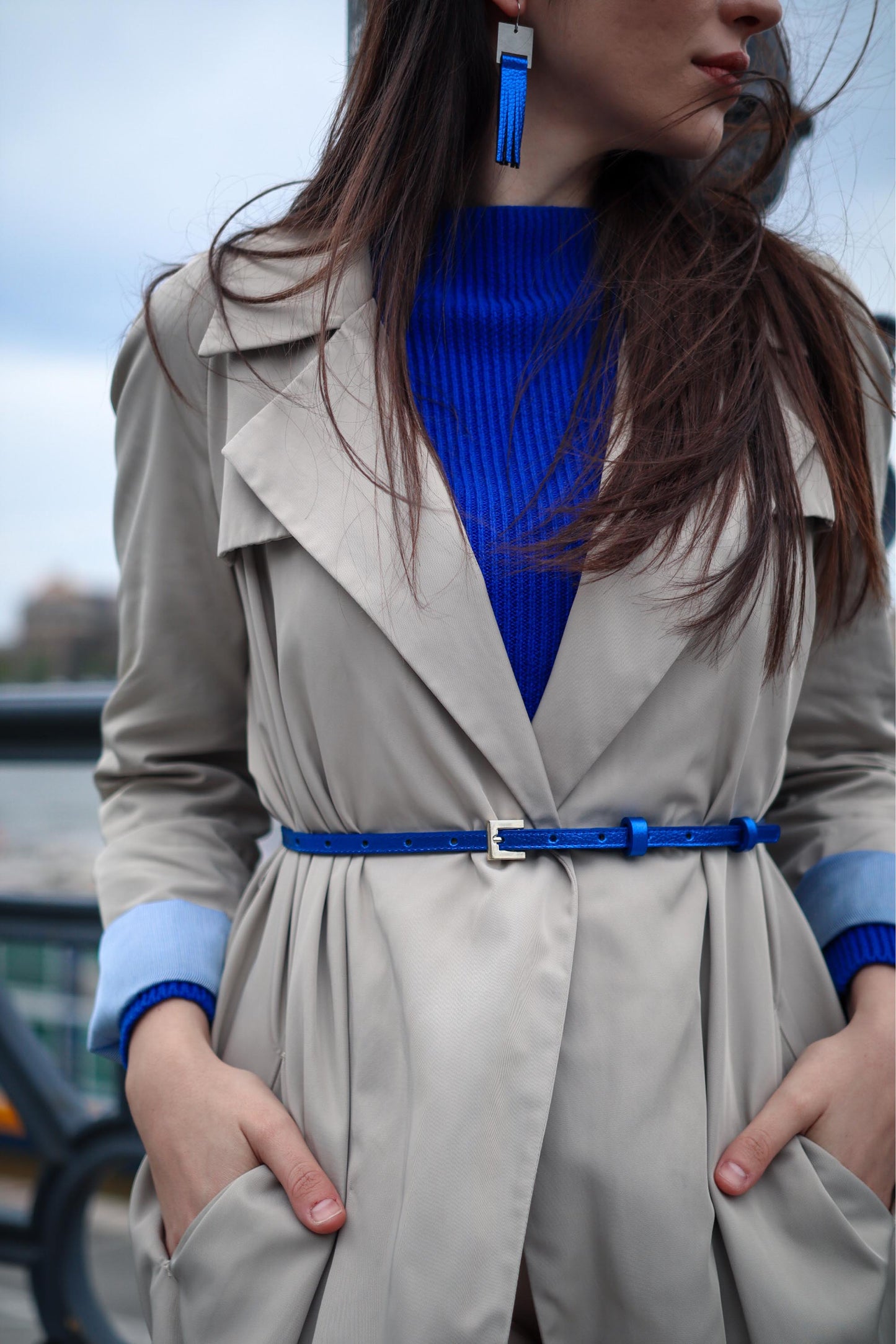 Csatos #01 ▪ metál encián ▪ öv