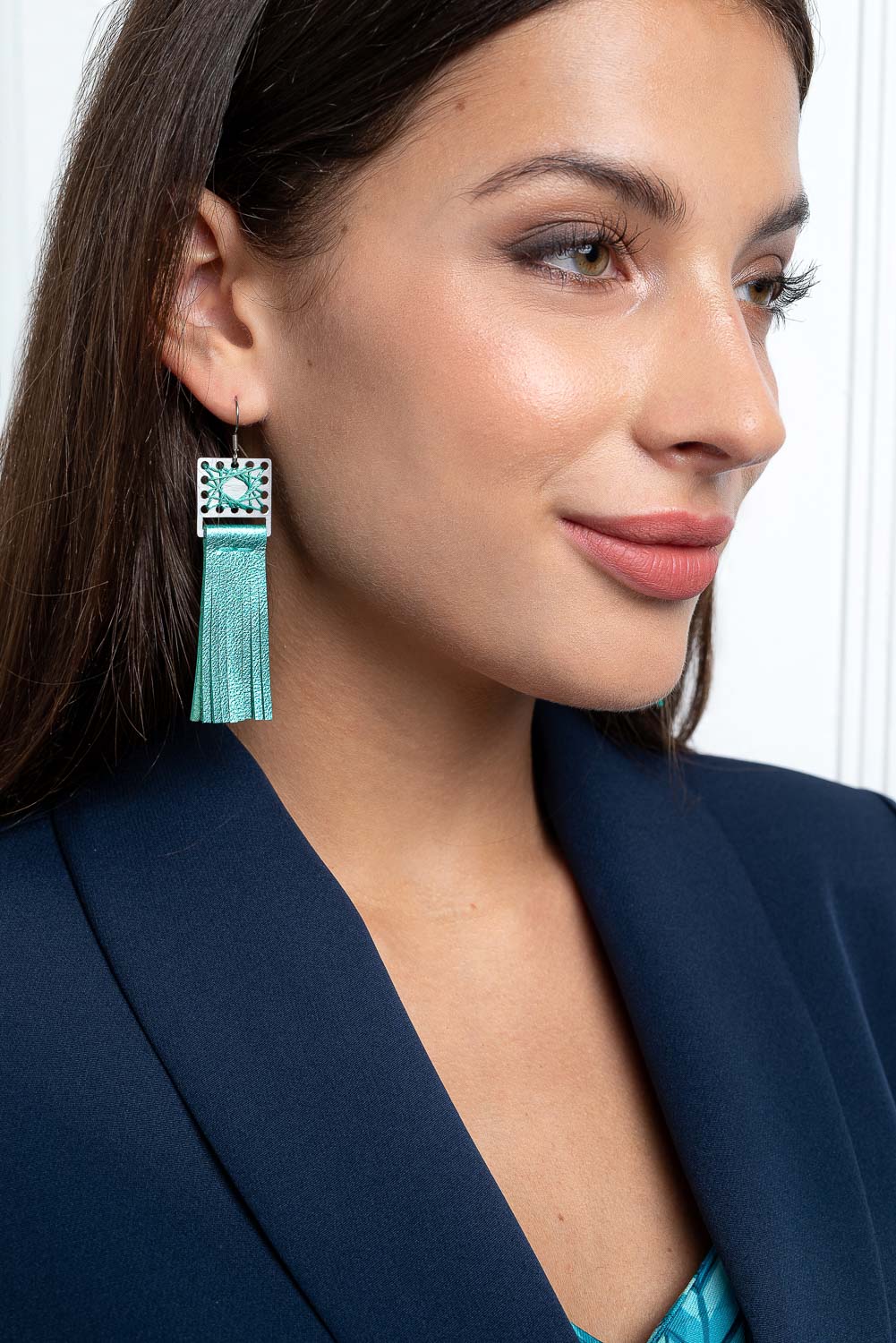 Mini Sidi ▪ metál türkiz ▪ fülbevaló